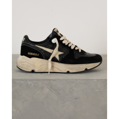 Golden Goose Running Sole Sneakers Black White