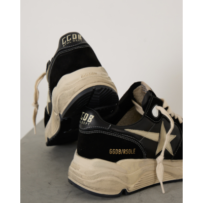 Golden Goose Running Sole Sneakers Black White