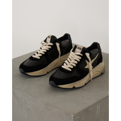 Golden Goose Running Sole Sneakers Black White