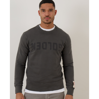 Golden Goose Distressed Printed Sweatshirt Anthracite