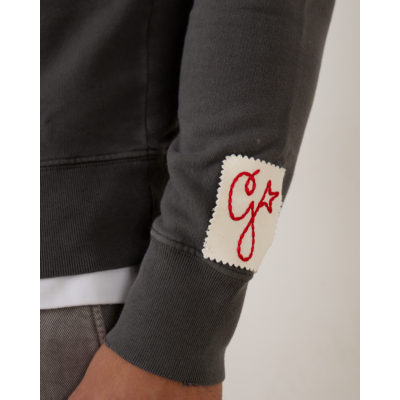 Golden Goose Distressed Printed Sweatshirt Anthracite