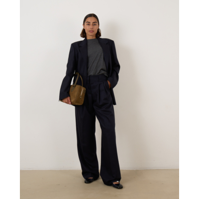 Golden Goose Tailored Trousers Pinstripe Dark Navy