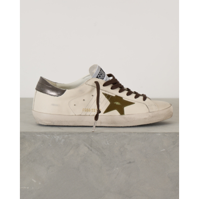 Golden Goose Super Star Sneakers Wit Groen