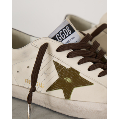Golden Goose Super Star Sneakers Wit Groen