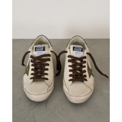 Golden Goose Super Star Sneakers Wit Groen
