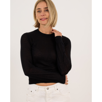 Joseph Kasjmier sheer pullover lange mouwen zwart