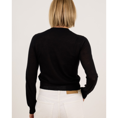 Joseph Kasjmier sheer pullover lange mouwen zwart