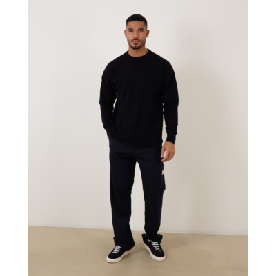 Rijp James Oversized Knit Pullover Navy