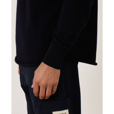 Rijp James Oversized Knit Pullover Navy