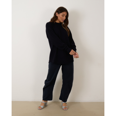 Rijp James Oversized Knit Pullover Navy