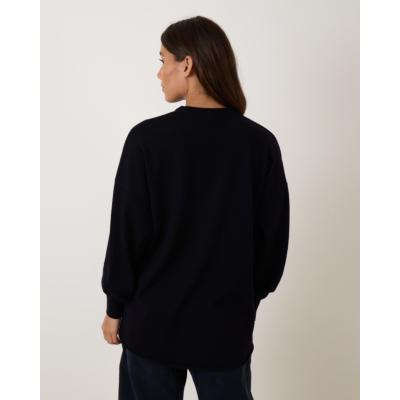 Rijp James Oversized Knit Pullover Navy