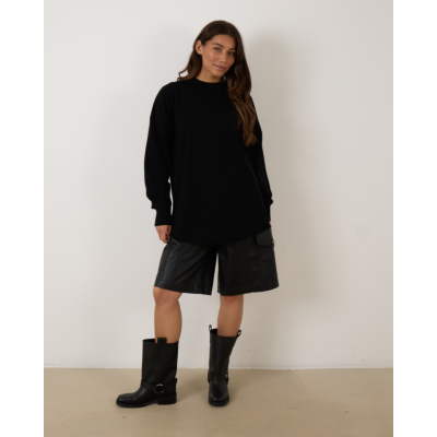 Rijp James Oversized Knit Pullover Black
