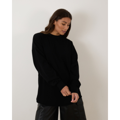 Rijp James Oversized Knit Pullover Black