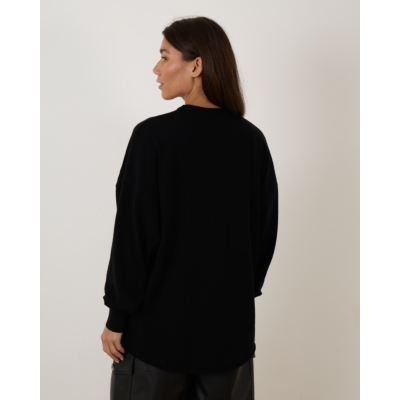 Rijp James Oversized Knit Pullover Black