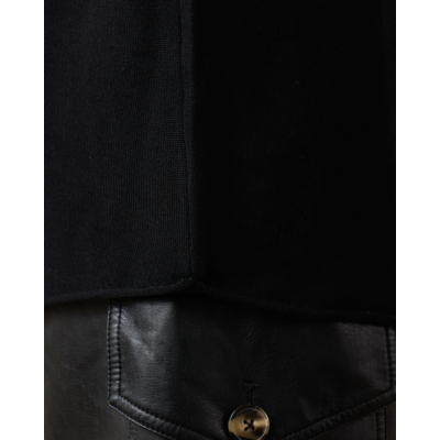 Rijp James Oversized Knit Pullover Black