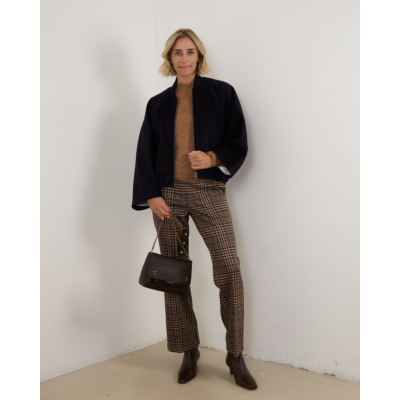 Cambio Francoi Trousers camel/dark navy