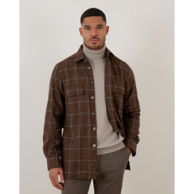 Kiton Overshirt Brown Checkered