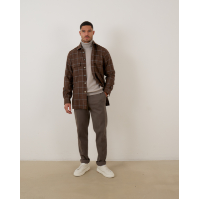 Kiton Overshirt Brown Checkered
