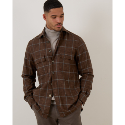 Kiton Overshirt Brown Checkered