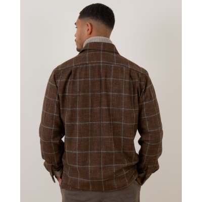 Kiton Overshirt Brown Checkered