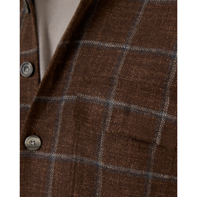Kiton Overshirt Brown Checkered