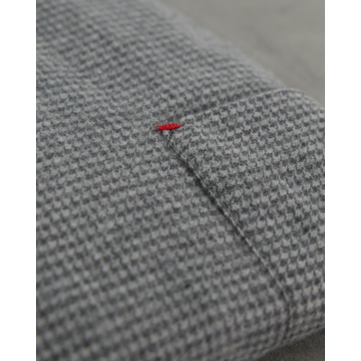 Kiton Soft Checkered Overshirt Gray