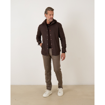 Kiton Pullover Polo Dark Brown