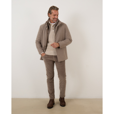 Jacob Cohën Nick Slim Rib Trousers Elephant Grey