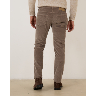 Jacob Cohën Nick Slim Rib Trousers Elephant Grey