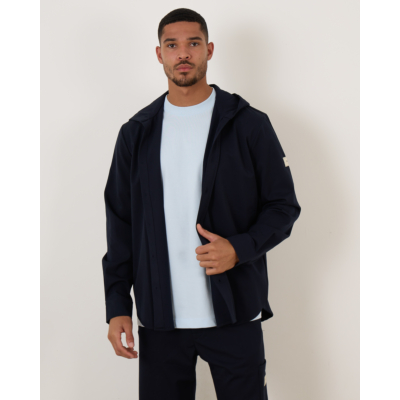 Flâneur Atelier Hooded Shirt Navy