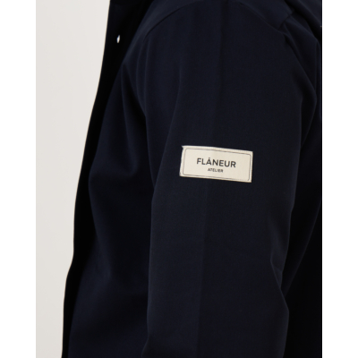 Flâneur Atelier Hooded Shirt Navy