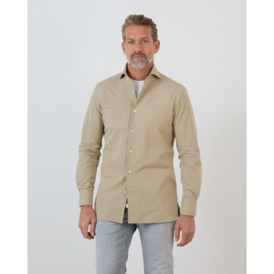 100 Hands Casual shirt LM VAR6 dark taupe