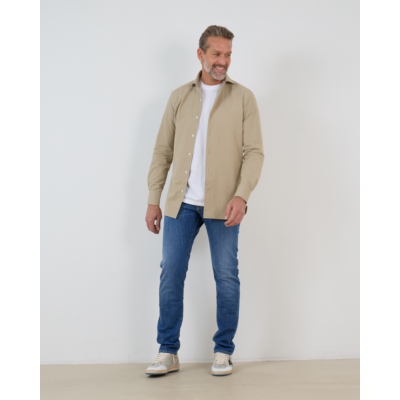 100 Hands Casual shirt LM VAR6 dark taupe