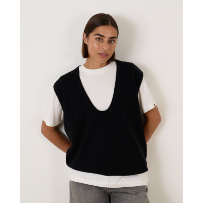 Extreme Cashmere N°423 Lord Sleeveless Pullover Raven