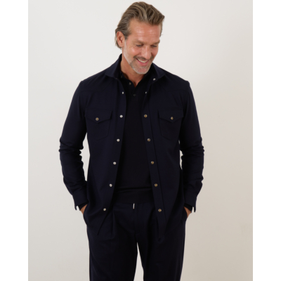 Marco Pescarolo Ribot Overshirt Navy