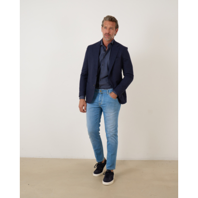 Xacus Tailor Fit Shirt Navy