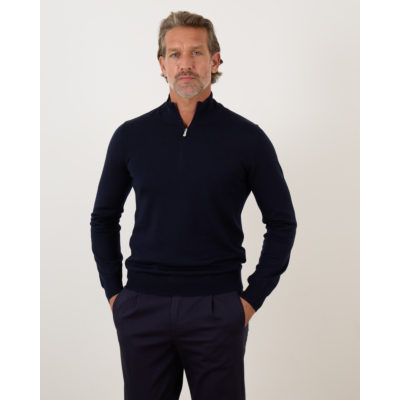 Gran Sasso Half Zip Pullover Navy