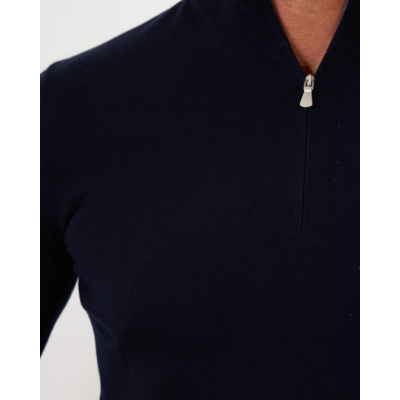 Gran Sasso Half Zip Pullover Navy