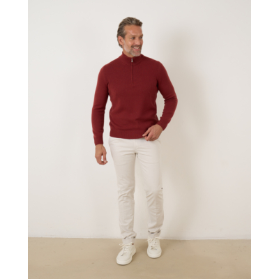 Gran Sasso Half Zip Pullover Brique