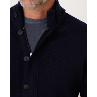 Gran Sasso Cardigan Wool Navy