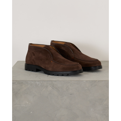 Santoni  Rock Instapschoen Dark Brown