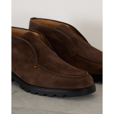 Santoni  Rock Instapschoen Dark Brown