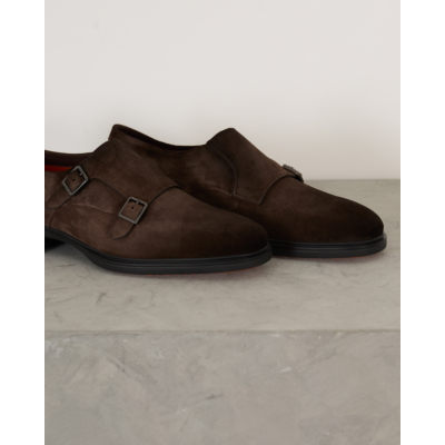 Santoni  Dark Bruin Slip-on Sneaker