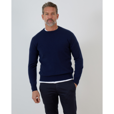 Doriani Cashmere Pullover round neck 21018 navy