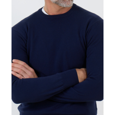 Doriani Cashmere Pullover round neck 21018 navy