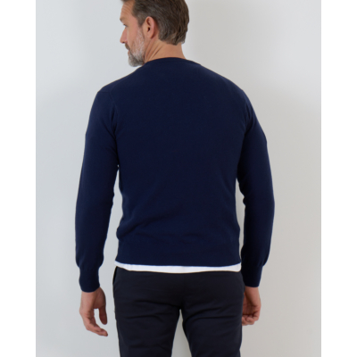 Doriani Cashmere Pullover round neck 21018 navy