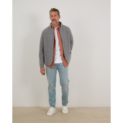 Doriani Cashmere Wool and Cashmere Vest with Button Closure Grey