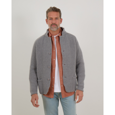 Doriani Cashmere Wool and Cashmere Vest with Button Closure Grey