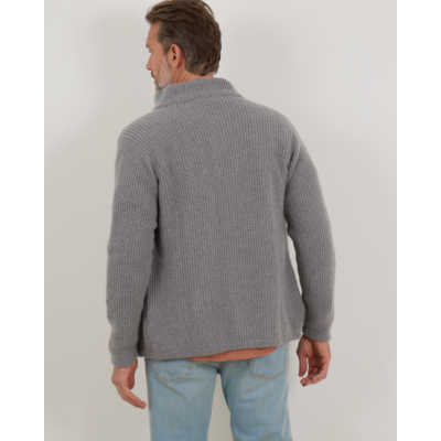 Doriani Cashmere Wool and Cashmere Vest with Button Closure Grey