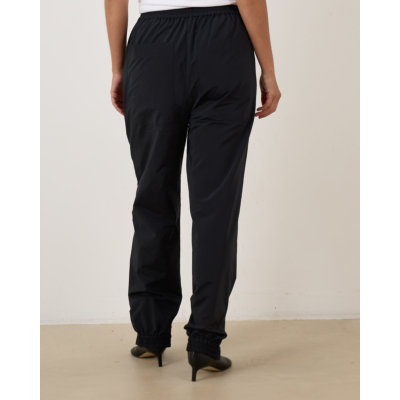 Tibi Nylon Zipper Jogger Black